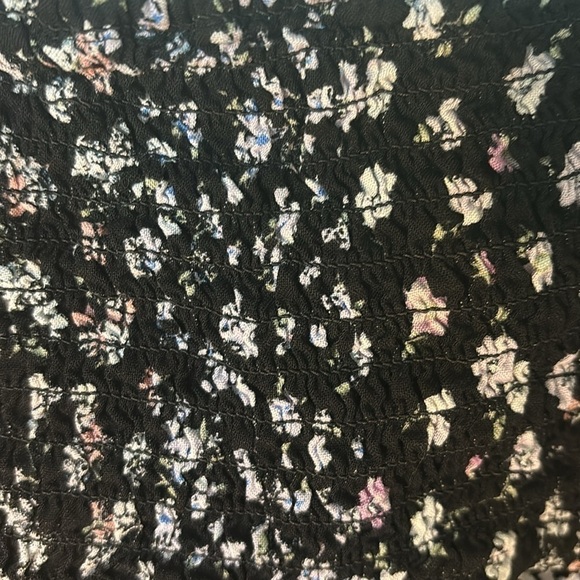 Black Floral Spaghetti Strap Mini Dress Sz M - Picture 5 of 8